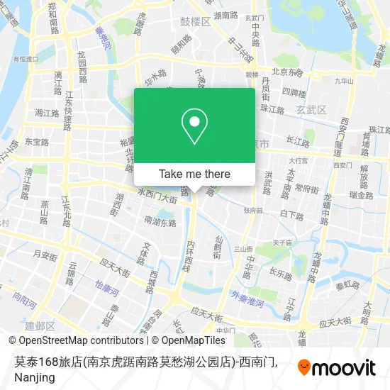 莫泰168旅店(南京虎踞南路莫愁湖公园店)-西南门 map