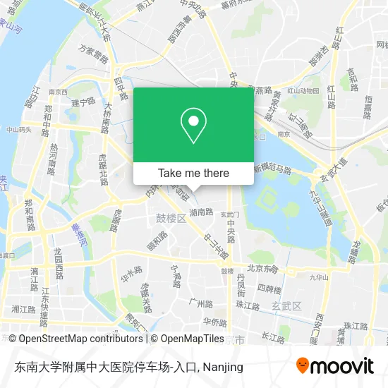 东南大学附属中大医院停车场-入口 map