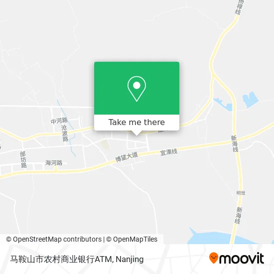 马鞍山市农村商业银行ATM map