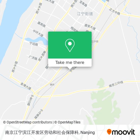 南京江宁滨江开发区劳动和社会保障科 map