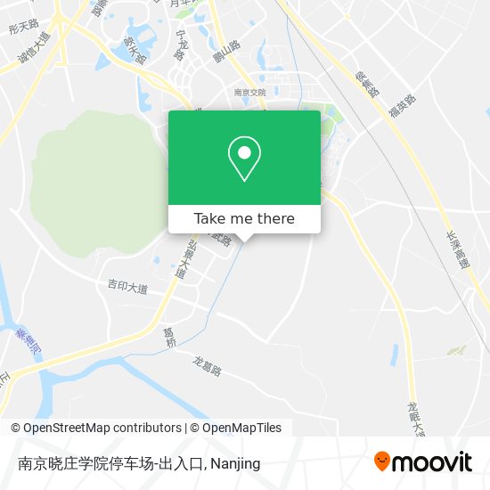 南京晓庄学院停车场-出入口 map