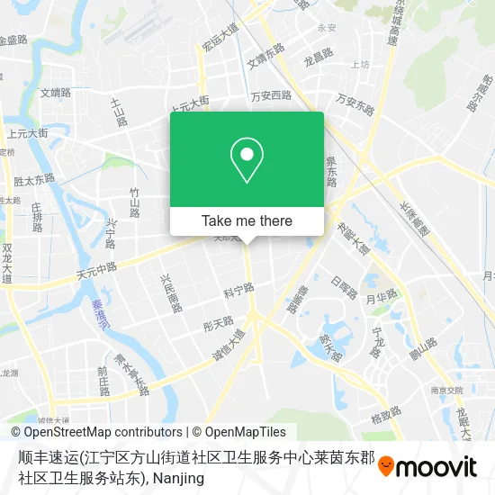 顺丰速运(江宁区方山街道社区卫生服务中心莱茵东郡社区卫生服务站东) map