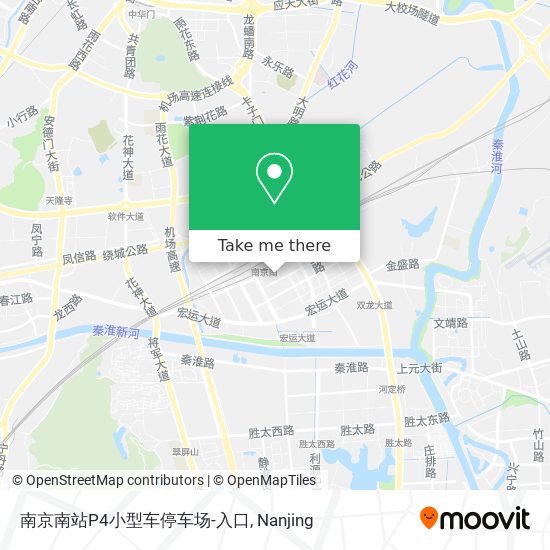 南京南站P4小型车停车场-入口 map