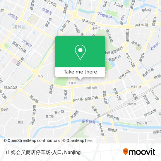 山姆会员商店停车场-入口 map