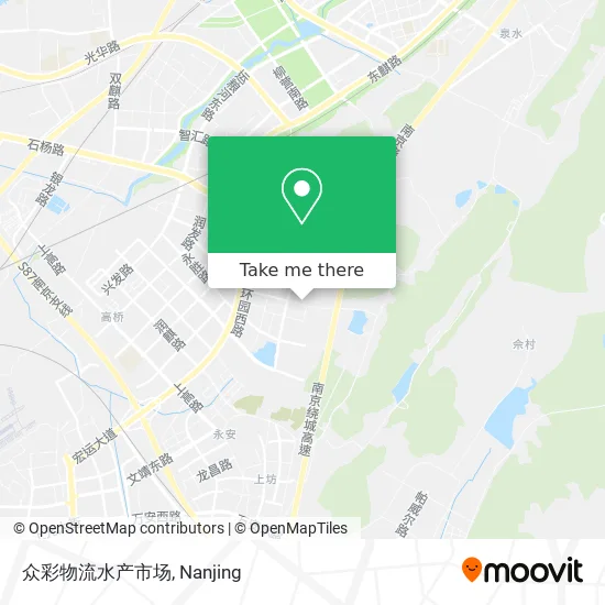众彩物流水产市场 map