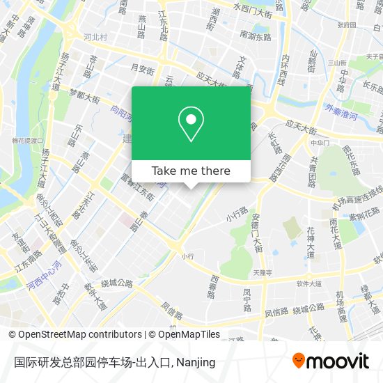 国际研发总部园停车场-出入口 map
