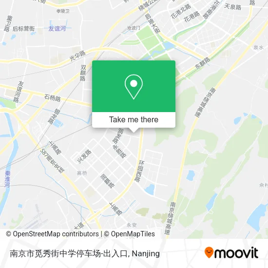 南京市觅秀街中学停车场-出入口 map