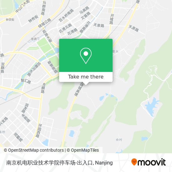 南京机电职业技术学院停车场-出入口 map