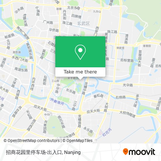 招商花园里停车场-出入口 map