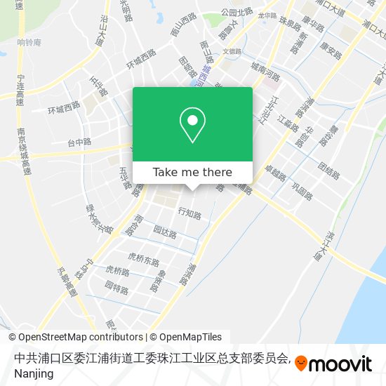 中共浦口区委江浦街道工委珠江工业区总支部委员会 map
