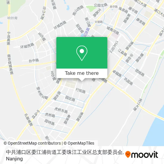 中共浦口区委江浦街道工委珠江工业区总支部委员会 map