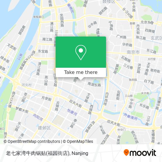 老七家湾牛肉锅贴(福园街店) map
