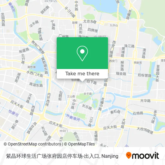 紫晶环球生活广场张府园店停车场-出入口 map
