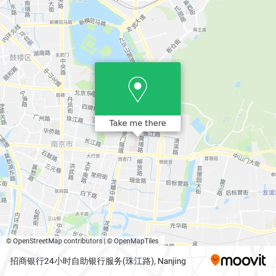 招商银行24小时自助银行服务(珠江路) map