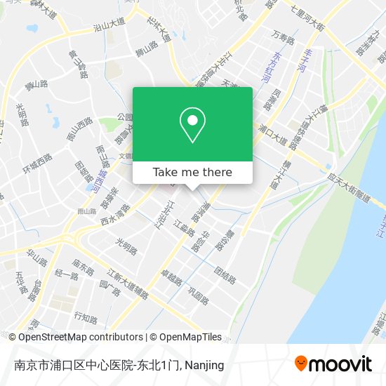 南京市浦口区中心医院-东北1门 map