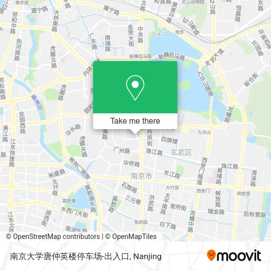 南京大学唐仲英楼停车场-出入口 map