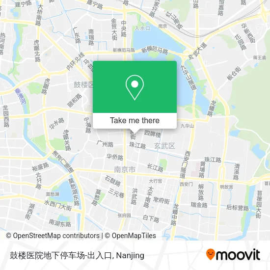 鼓楼医院地下停车场-出入口 map