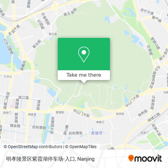 明孝陵景区紫霞湖停车场-入口 map