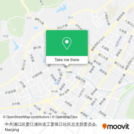 中共浦口区委江浦街道工委珠江社区总支部委员会 map