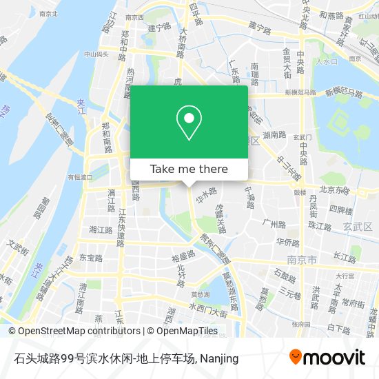 石头城路99号滨水休闲-地上停车场 map