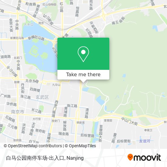 白马公园南停车场-出入口 map