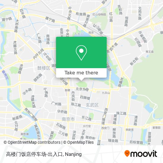 高楼门饭店停车场-出入口 map