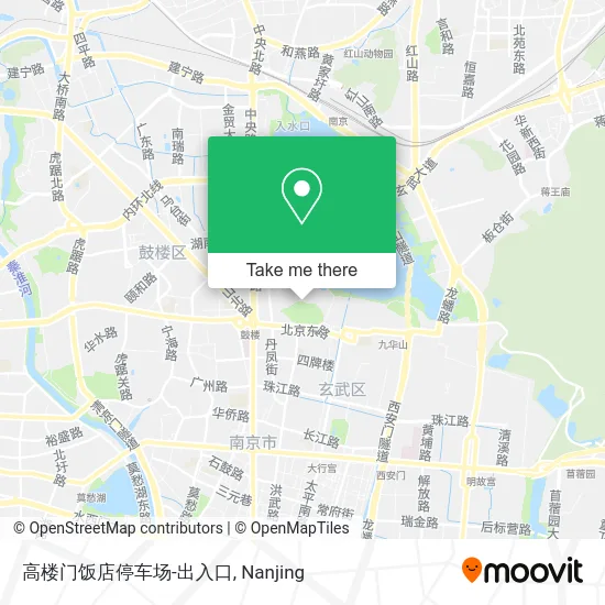 高楼门饭店停车场-出入口 map