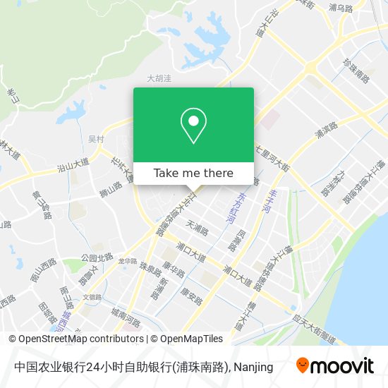 中国农业银行24小时自助银行(浦珠南路) map