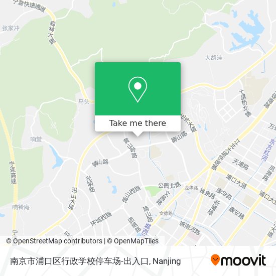 南京市浦口区行政学校停车场-出入口 map