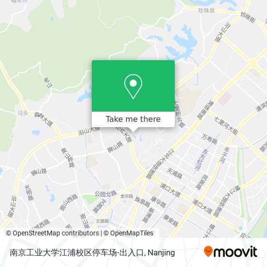 南京工业大学江浦校区停车场-出入口 map