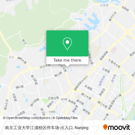 南京工业大学江浦校区停车场-出入口 map