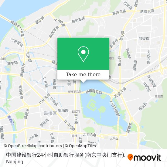 中国建设银行24小时自助银行服务(南京中央门支行) map