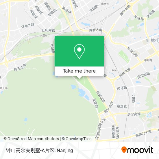 钟山高尔夫别墅-A片区 map