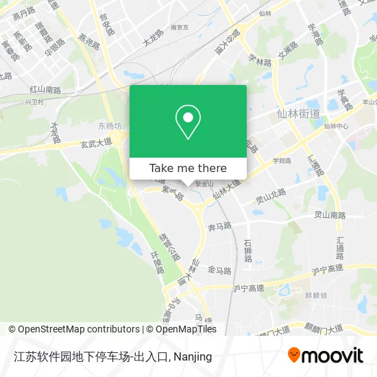江苏软件园地下停车场-出入口 map
