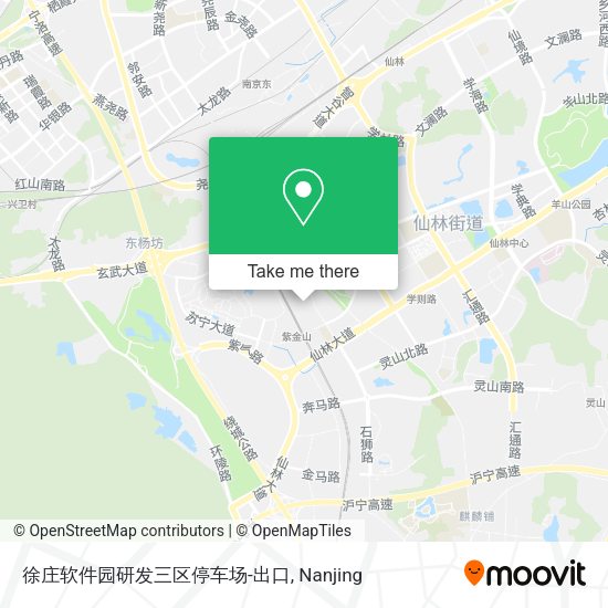 徐庄软件园研发三区停车场-出口 map
