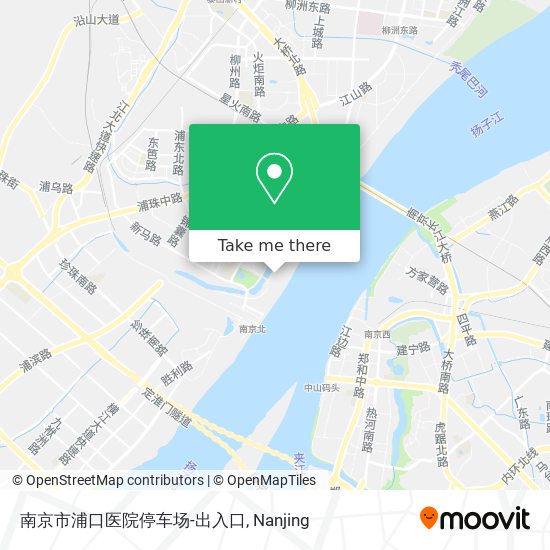南京市浦口医院停车场-出入口 map