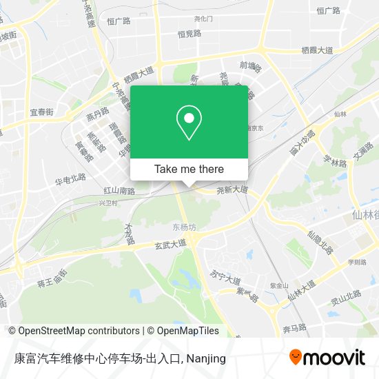 康富汽车维修中心停车场-出入口 map