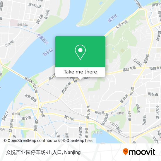 众悦产业园停车场-出入口 map