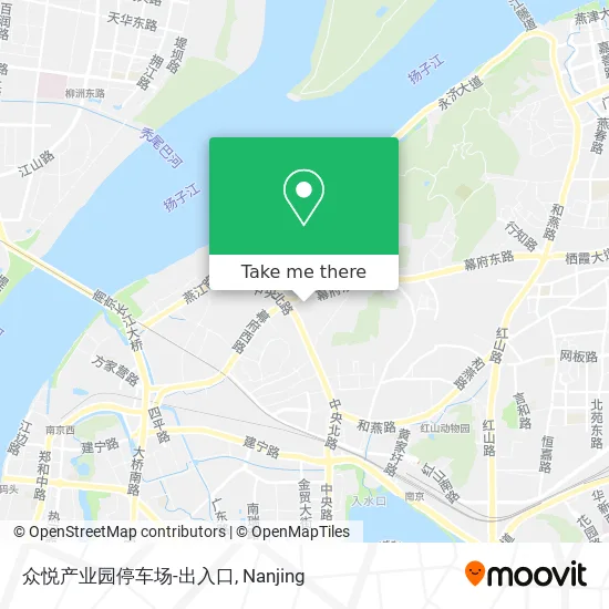 众悦产业园停车场-出入口 map