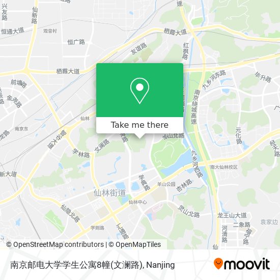 南京邮电大学学生公寓8幢(文澜路) map
