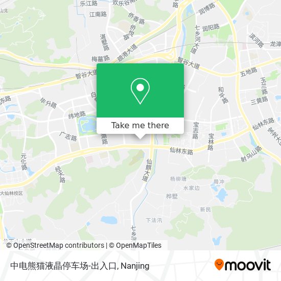 中电熊猫液晶停车场-出入口 map