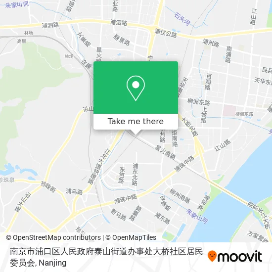 南京市浦口区人民政府泰山街道办事处大桥社区居民委员会 map