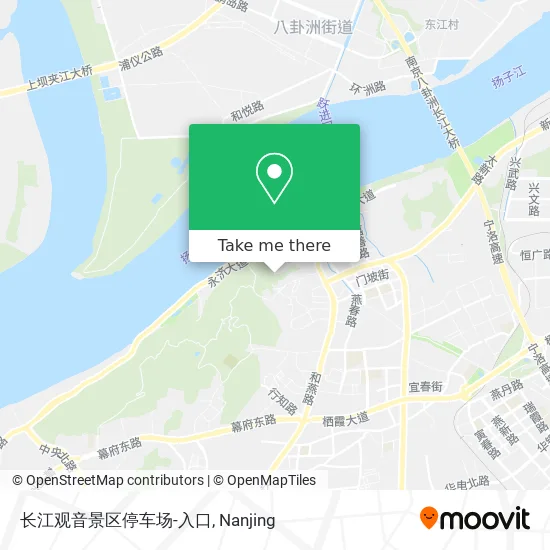 长江观音景区停车场-入口 map