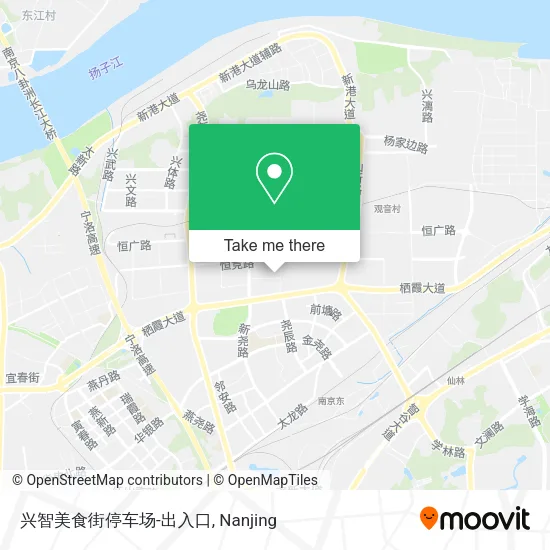 兴智美食街停车场-出入口 map
