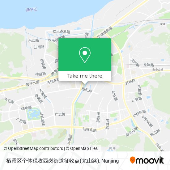 栖霞区个体税收西岗街道征收点(尤山路) map