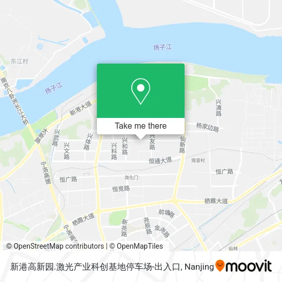 新港高新园.激光产业科创基地停车场-出入口 map