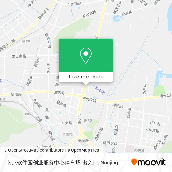 南京软件园创业服务中心停车场-出入口 map