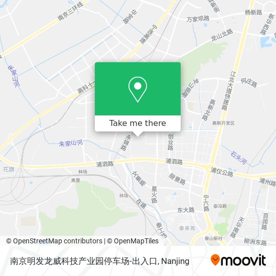 南京明发龙威科技产业园停车场-出入口 map