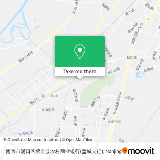 南京市浦口区紫金县农村商业银行(盘城支行) map