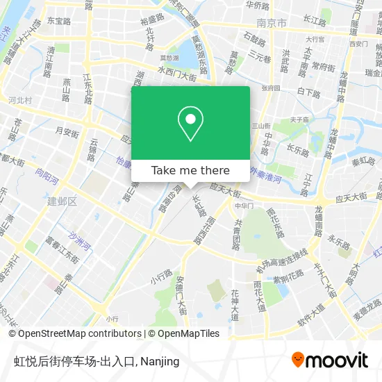 虹悦后街停车场-出入口 map